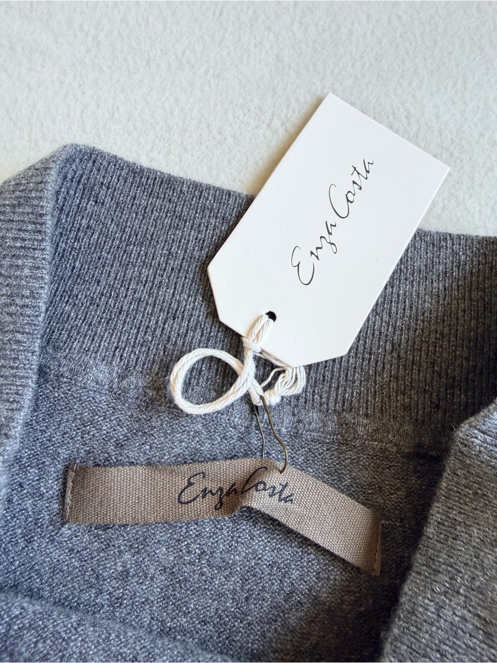 New Enza Costa Cashmere Skirt in Thunder - Picture 9 of 9